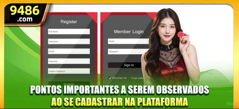 Cadastro rápido e seguro na 65ok